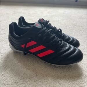 Adidas Black and Red Soccer Cleats